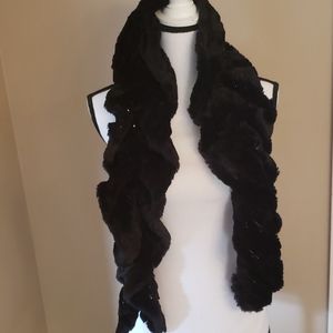 Betsey Johnson faux fur scarf